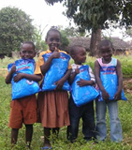 FAWCO Nets distributed by BioVision to children in Malind Nyabondo