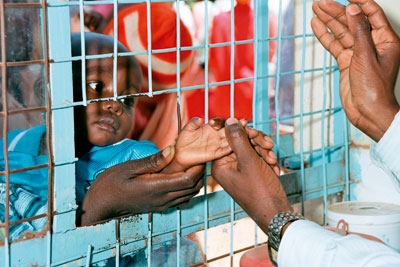 Child brought to Kiisi District Hospital, Kenya