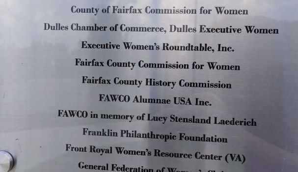 Suffragist donation wall FAWCO