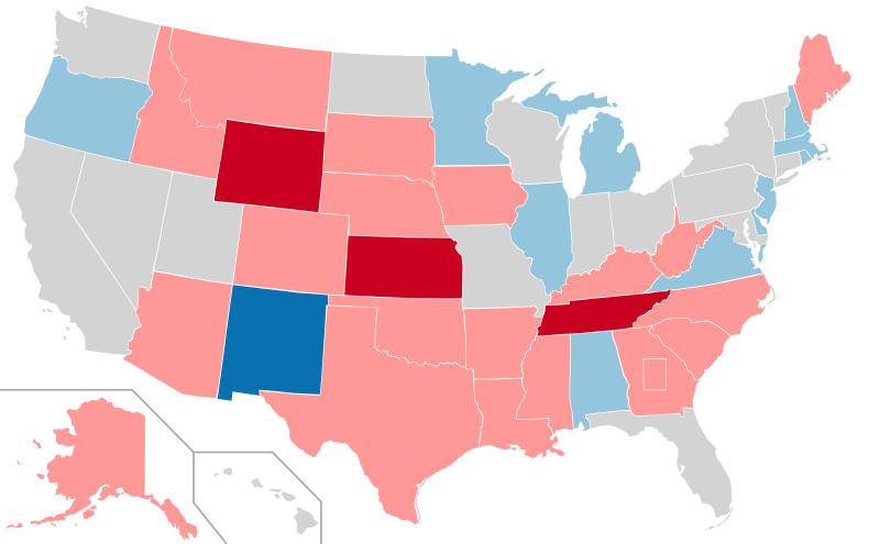 Senate races US map