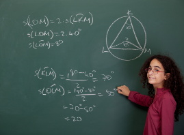 Girl doing math