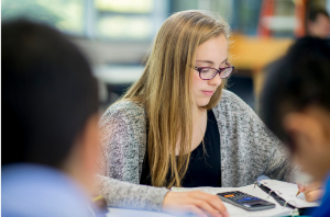 Girl studying