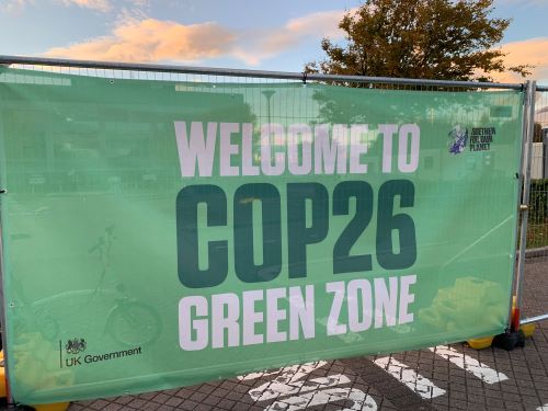 Welcome to Cop26Green Zone pic Jan 22