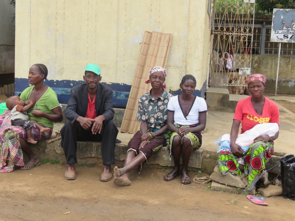 Families at the hospitals entrance